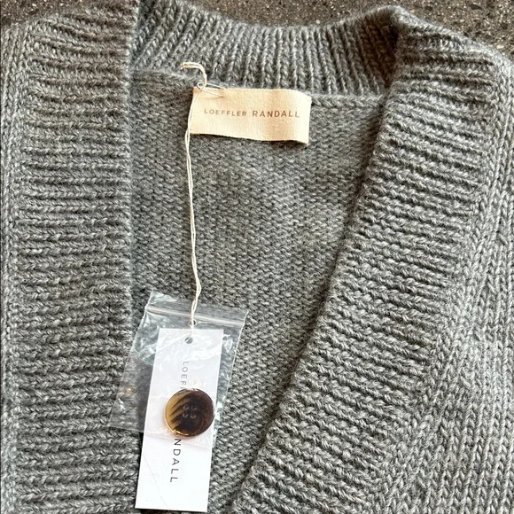 Loeffler Randall Gray Women's Cardigan - Picture 2 of 5